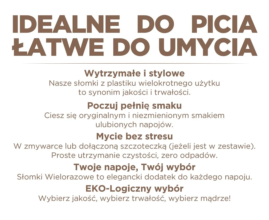 Rurki (słomki) wielokrotnego użytku, czarne, 7,5x190 mm/ 200 szt.